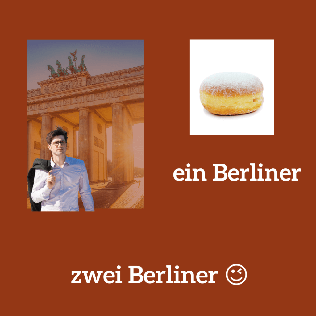 Berliner, Hamburger, Frankfurter people or food? Angelika's German